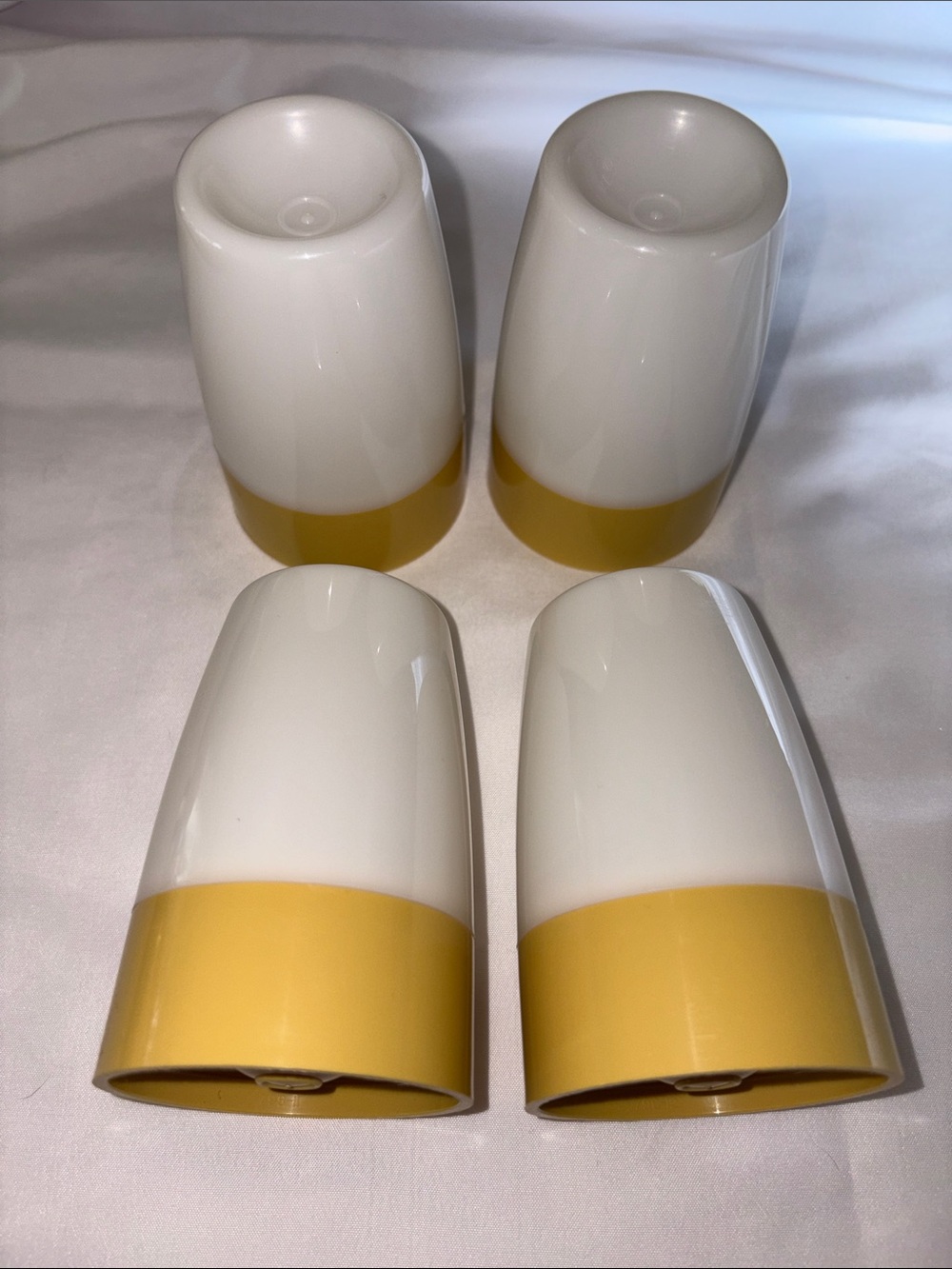 Vintage Tupperware Egg Cups Holders Harvest Gold Set of 4